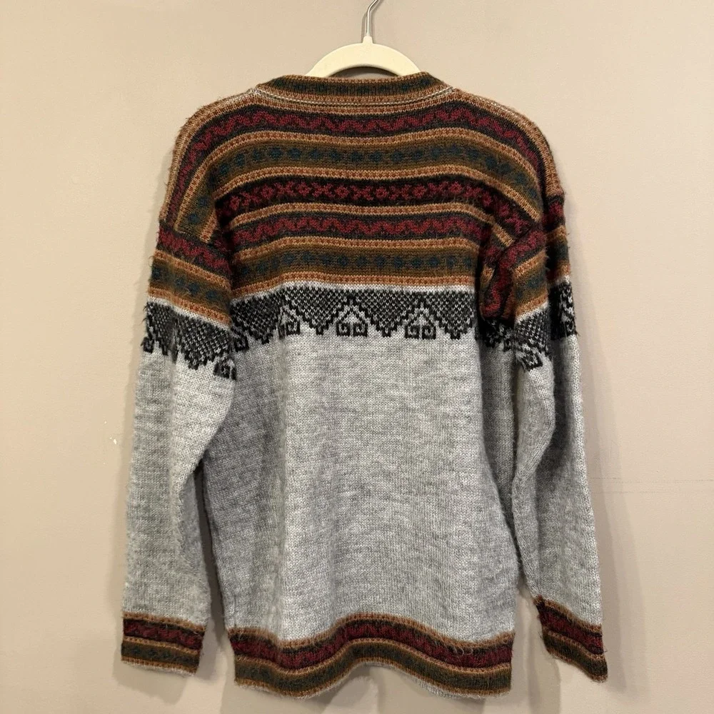 Alpaca Collection Aztec Southwestern Sweater Medium Festival Fall